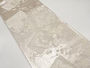 アンティーク 地紙に箔散らし模様織り出し袋帯(着用可)